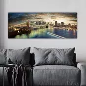 Wallity Dekorativna slika na platnu, 30x80cm, Šarena