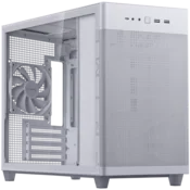 ASUS Prime AP201 Tempered Glass MicroATX Case White - stylish 33-liter MicroATX case with tool-free side panels, with support for 360 mm coolers, graphics cards up to 338 mm long, and standard ATX PSUs - 90DC00G3-B39010