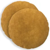 vidaXL Prevleka za blazino 2 pcs HEERLEN Rumena O 40 cm Mikrofibra