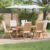 Vrtna stolica 6 pcs Smeđa i bijela 57 x 71,5 x 104 cm