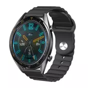 Silikonski pas Wave za Huawei Watch GT2 42mm - črn