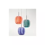 SIRU - Luster na sajli NEST 3xE27/60W/230V narandžasto/plavo/zeleno venecijansko staklo