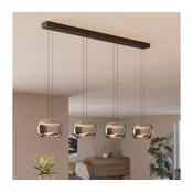 Eglo 390433 - LED zatemnjevalni viseči lestenec na žici HORTUNAS 4xLED/5,8W/230V črna/dimna