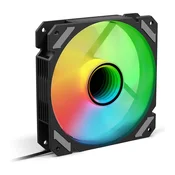 Sharkoon SHARK Mirror RGB PWM ventilator Black 120 mm z osvetlitvijo RGB in PWM