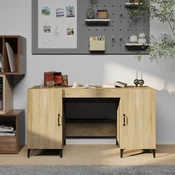 Greatstore Pisalna miza sonoma hrast 140x50x75 cm konstruiran les