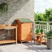 vidaXL Vrtno skladišče Rjava 59 x 56 x 113,5 cm Inženirski les