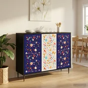 vidaXL Strani šal MAINZ Črni hrast 102 x 33 x 76 cm Inženirski les