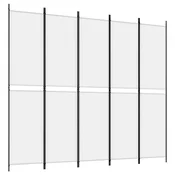 Vidaxl Paravan 5-delni 250x220 cm črno blago