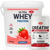 Olympic Ultra Whey Protein Jagoda 2.8kg + Olympic Creatine Monohydrate 500g