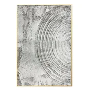 Casa Padrino Luxury Designer Oil Painting Gray/Gold 80 x 9 x H. 120 cm - Hand Painted Painting with Metal Frame - Luxury Wall Art - Designer Wall Art - Decorative Accessories - Luxury Quality