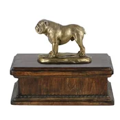 shumee Angleški buldog, Bulldog - žara za pasji pepel, klasična žara s kipcem, elegantna žara s psom znamke Art-Dog