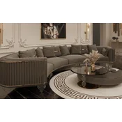 Casa Padrino luxury Art Deco 4 seater sofa dark gray/gold 400 cm
