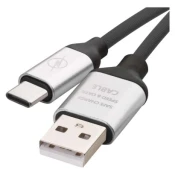 Kabel USB-A/USB-C, 2.0, polnjenje, podatki, 1 m, črna