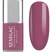 SEMILAC One Step Glossy 3v1 hibridni lak za nohte S205 vijolično bež 7 ml