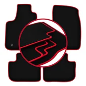 Velurne talne preproge z rdečim robom za: Dodge Charger coupe (2006-2010)