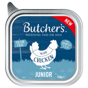Ekonomično pakiranje Butchers Original Junior 24 x 150 g - S piletinom