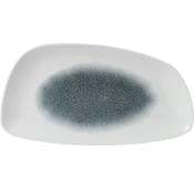 CHURCHILL Raku Topaz Blue plitev krožnik, geo, dolžina: 350 mm, širina: 185 mm (6 kos)