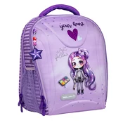 Belmil Školski ranac za devojcice Purple hair girl 338-82, Ljubicasti