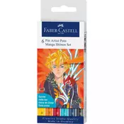 Set markera Faber-Castell Pitt Artist - Manga Shonen, 6 boja