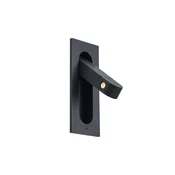 Moderna stenska svetilka črna vklj. LED in USB-C priključek - Hilton