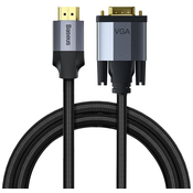 Baseus Enjoyment Series VGA Male To HDMI Male Cable 1m Dark gray