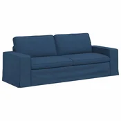 Vidaxl Kavč Modra 222 x 80 x 82 cm blago