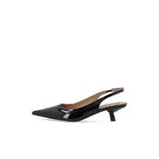 Bianco Čevlji s peto in s paščki KRISTIN črna