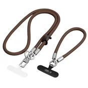 Tech-protect C10S Crossbody Strap vrvica za telefon, rjava