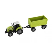 Traktor s prikolico plast 26cm na prosti tek na baterije z zvokom, svetlobo