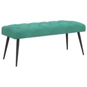 Vidaxl Klop s gumbnim oblazinjenjem Turkizna 110 x 40 x 46 cm Žamet