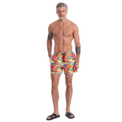 OMBRE Moške plavalne hlače z napisom V14 OM-SRBS-0125 večbarvne MDN124942 S