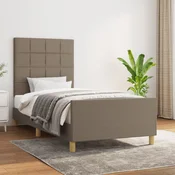 shumee vidaXL Posteljni okvir brez vzmetnice taupe 80x200 cm blago