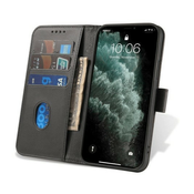 Onasi Wallet denarnica usnjena preklopna torbica Samsung Galaxy S25, S25+, S25 Ultra 5G - črna