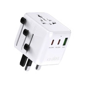 slomart Potovalni adapter SBS 2xUSB-C 1xUSB-A univerzalni - bel