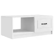 vidaXL Klubska miza Bela 90 x 50 x 37 cm Inženirski les
