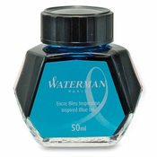Steklenička s črnilom Waterman različnih barv svetlo modra