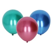 Napihljiv balon 25cm - set 5 kosov, kromirani