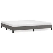 Vidaxl Posteljni okvir siv 200x200 cm umetno usnje