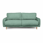 Zelena raztegljiva sedežna garnitura iz tkanine bouclé 215 cm Patti – Bonami Selection