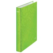 Prstenasta mapa LEITZ Wow A4 Maxi 40 mm, 4 prstena, D-oblik, zelena 42420054