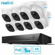 Reolink RLK16-800D8-A Sigurnosni komplet, 1x NVR jedinica za snimanje (4TB) + 8x D800 IP kamera, detekcija pokreta/osoba/vozila, 4K Ultra HD, IR LED svjetla, audio snimanje, aplikacija, IP66 vodootporan