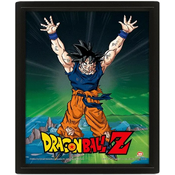 Pyramid International Pyramid International Dragon Ball Z 3D lentikularni plakat v okvirju škatle (Super Saiyan Goku Design) 25 cm x 20cm x 1,3cm - uradno blago, (20837493)