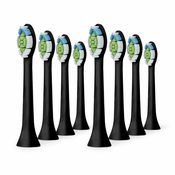 Ultrasonic W2 Professional White nadomjesne glave za Philips Sonicare, 8 komada, crne