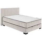 MID.YOU POSTELJA Z VZMETNICO 140 cm  x 200 cm , tekstil, leseni material bež
