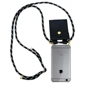 Cadorabo CADORABO Združljiva z Apple v črni srebrni barvi - silikonski zaščitni pokrov z zlatimi obroči, jermen za vrvi in ??snemljivimi ohišjem, (20572061)
