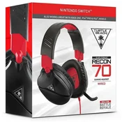 Turtle Beach Recon 70N žične slušalke črno-rdeče barve za PC & Switch & PS5 & PS4 & Xbox Series & Xbox One