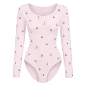 cfab Oblikovanje postave Longsleeve Bodysuit Sculpting Shapewear with Briefs pastelno roza