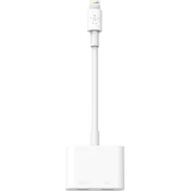 BELKIN Belkin Apple iPad/iPhone/iPod adapter [1x moški konektor Apple dock lightning - 2x ženski konektor Apple dock  lightning]  bela, (20432850)