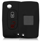 Silikonski etui za avtomobilske ključe za Peugeot Citroen Peugeot Citroen - črna - 16421
