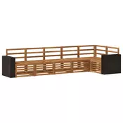 Sekcijska garnitura 6 pcs Prirodna Cvrsto drvo akacije